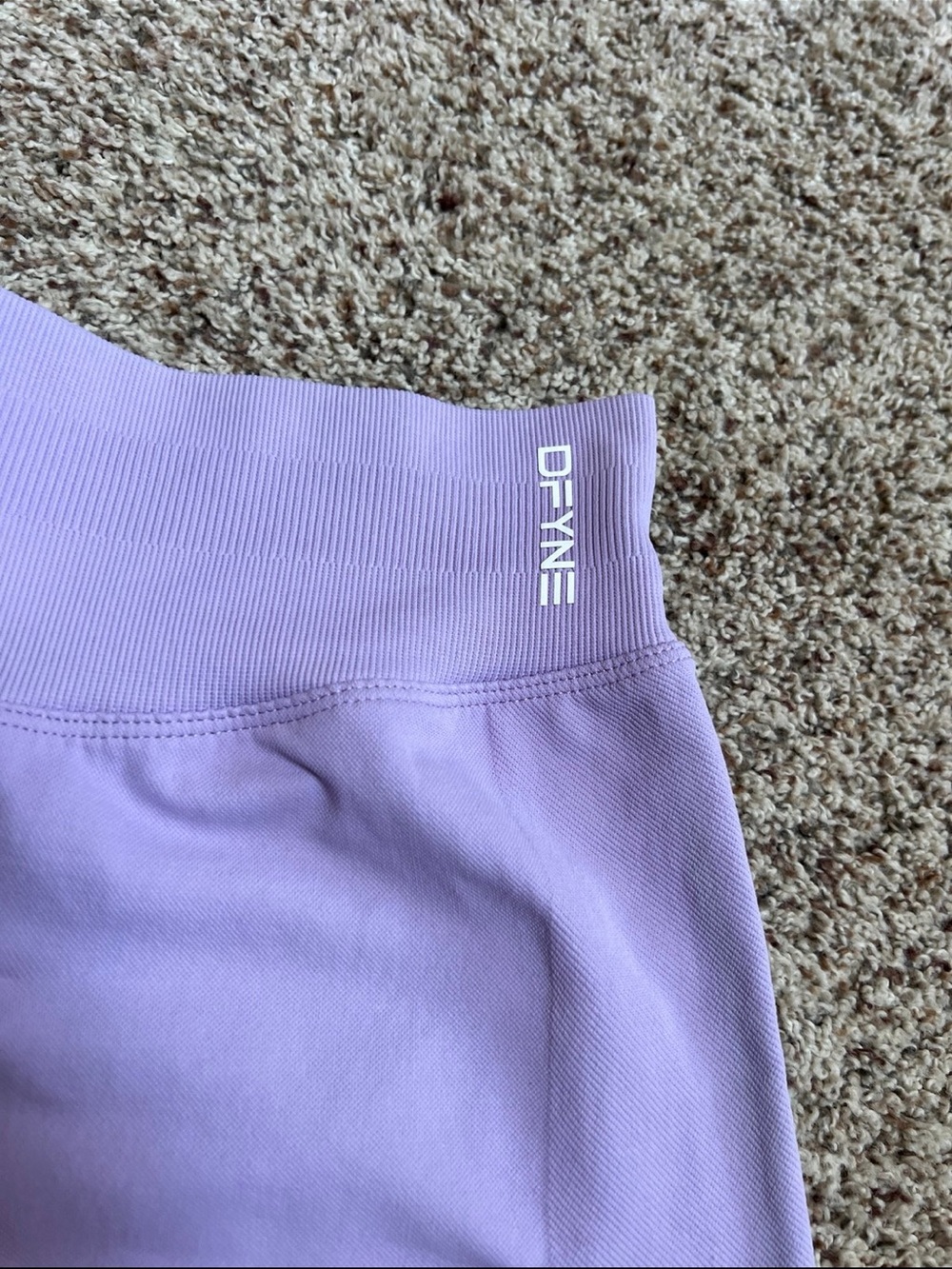 DFYNE Lavender Purple Seamless High Waisted Sculpting Gym Shorts size medium - Picture 6 of 12